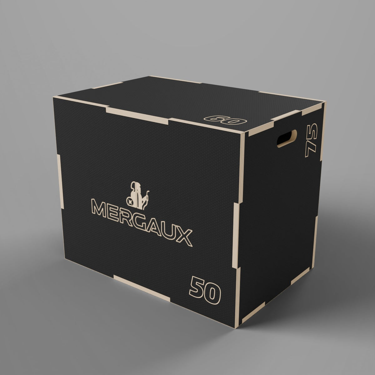 PlyoBox L Mergaux vue de trois quarts droite, poignée et hauteur 75 cm